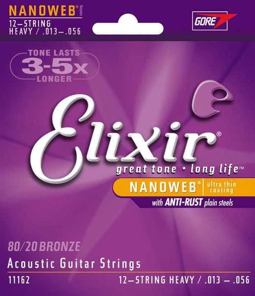 Elixir - Nanoweb 12-String Guitar Strings - 13/56