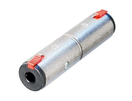 Neutrik - NA3JJ - Stereo 1/4" locking jack - Stereo 1/4" locking jack (Tip, Ring, Sleeve contact), extension adapter.
