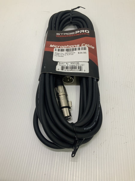 Stage Pro - Microphone Cable XLR to XLR 20' Pro Series