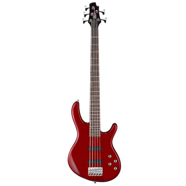 Cort - Action 5 String Bass Guitar - Trans Red