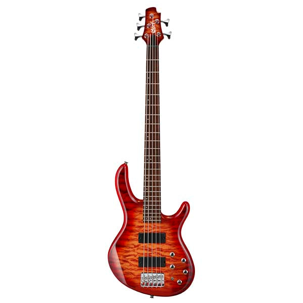 Cort - Action Deluxe 5-string Bass Guitar - Cherry Red Sunburst