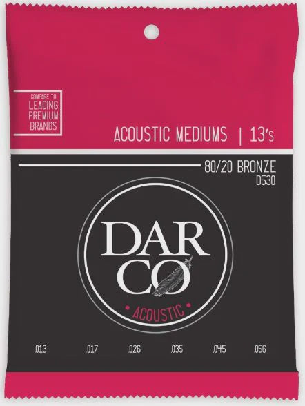 Darco - Bronze Acoustic Guitar Strings - Medium 13/56