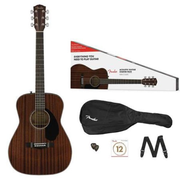 Fender - CC60S Concert Acoustic Guitar Pack V2 - Mahogany