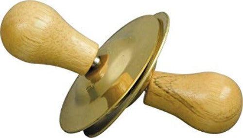 Finger Cymbals W Wooden Handle