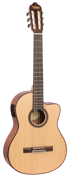 Valencia Cutaway Acoustic Electric Classical Guitar Solid