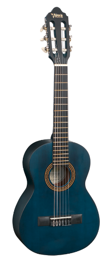 Valencia - 1/4 Size Classical Guitar - Trans Blue
