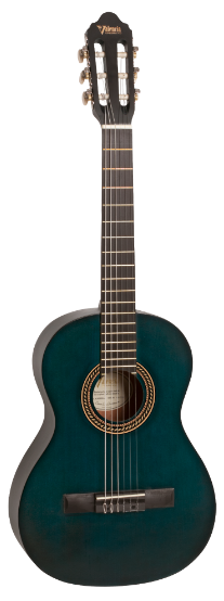 Valencia - 3/4 Size Classical Guitar - Trans Blue