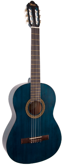 Valencia - Full Size Classical Guitar - Trans Blue