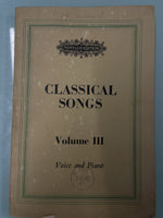 Classical Songs for Voice and Piano Vol.3 (Second Hand)