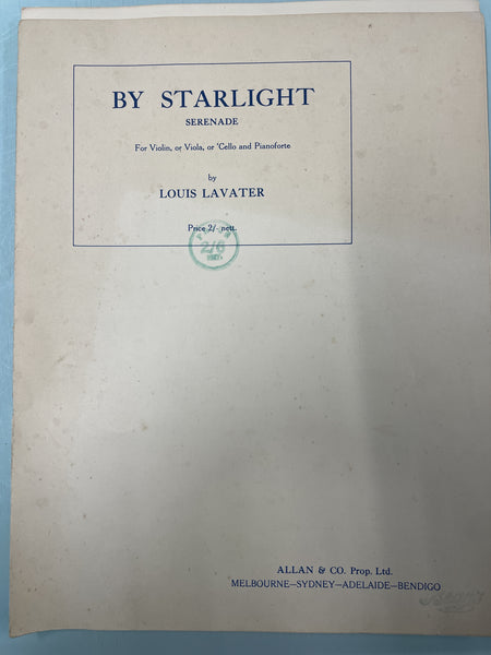 By Starlight - Serenade for String Instrument and Pianoforte