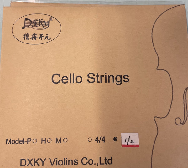 DXKY - Cello String Set - 1/4 Set