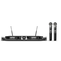 Dual Wireless Microphone System With 2 X Handheld microphone