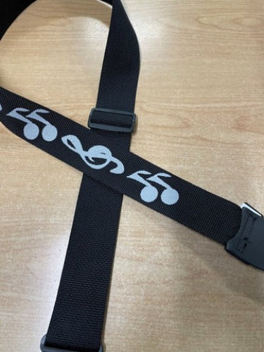 Lm Guitar Strap "notes" 2" Woven