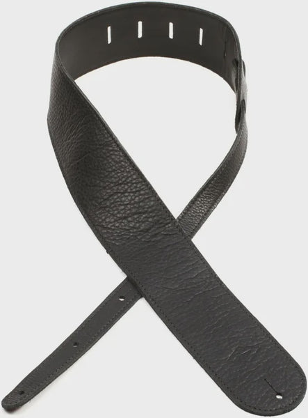 Lm Soft "glove" Leather 3" Guitar Strap Black