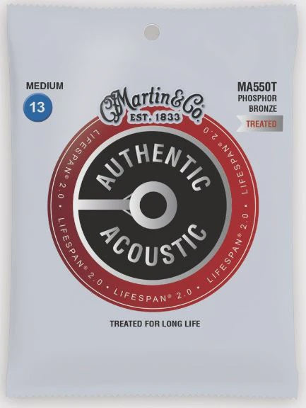Martin - Authentic Acoustic Treated Phosphor Bronze Guitar Strings - 13/56