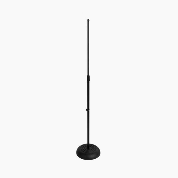 On-Stage Stands - Straight Microphone Stand - Round Base - Black