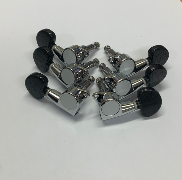 Guitar Machine Heads - 3 A Side Acoustic Guitar - Black Button