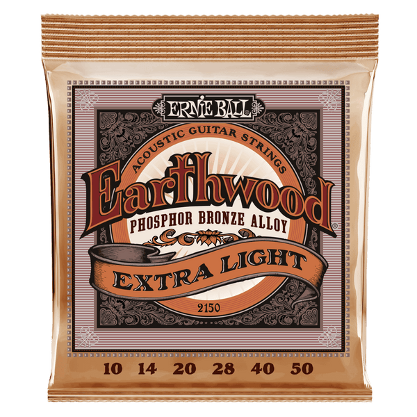 Ernie Ball - Earthwood Acoustic Guitar Strings - Phosphor Bronze - Extra Light - 10/50