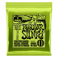 Ernie Ball - Regular Slinky - Nickel Wound Electric Guitar Strings - 10-46 Gauge - 3 Pack