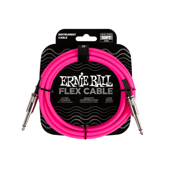 Ernie Ball - Flex Instrument Cable ST/ST 10ft - Pink