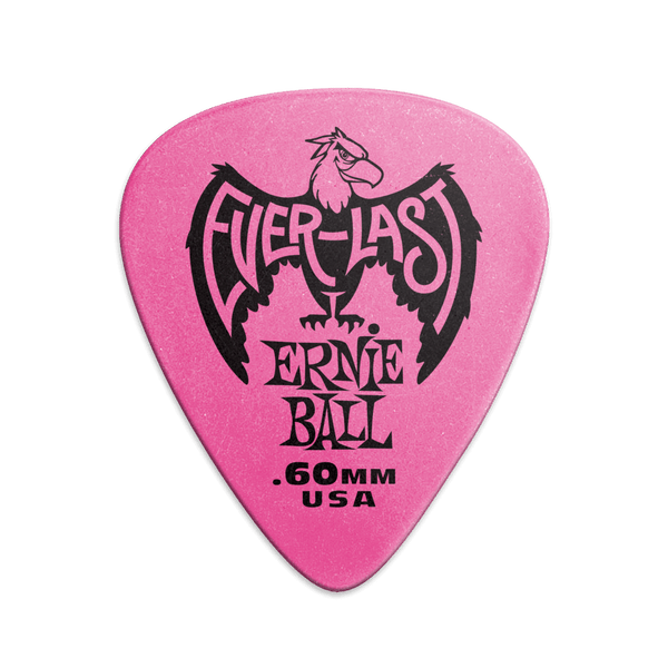 Ernie Ball - Everlast Guitar Picks - .60mm Pink - (12 Pack)