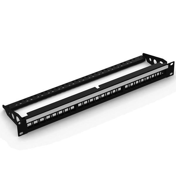 1U Rack Panel for 24 x Keystone Snap-in Modules. R2245L/1UK
