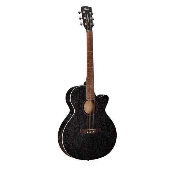 Cort - Acoustic Electric Guitar - Ash Burl Open Pore Black