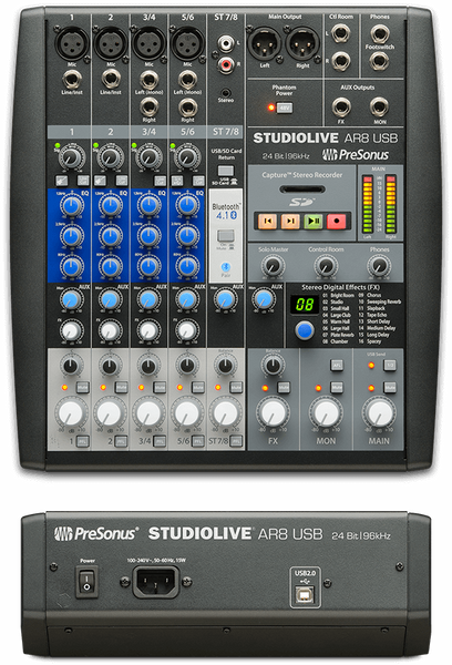 StudioLive AR8 USB Audio Mixer and Recorder PreSonus