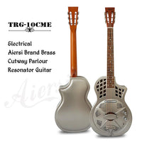 Aiersi - Resonator Parlour Acoustic Electric Guitar - Satin Chrome