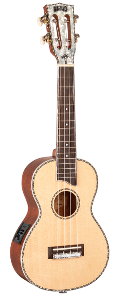 Mahalo - Pearl Series Acoustic Electric Concert Ukulele - Natural