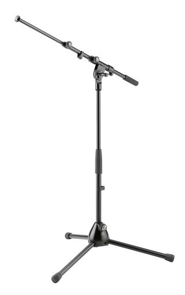 K&M Low-Level Telescopic Mic Stand with 2-Piece Boom Arm - 5/8" Thread