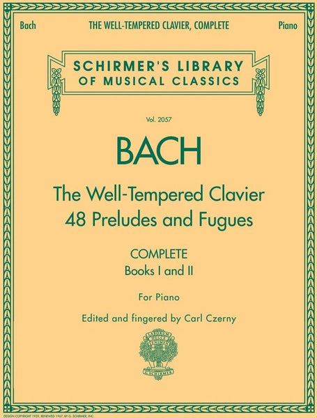 Schirmer Edition - Bach Well Tempered Clavier Complete for Piano