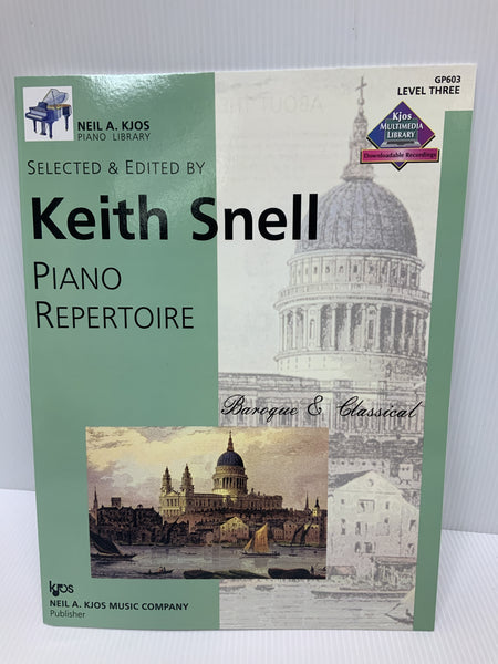 Keith Snell - Piano Repertoire Baroque & Classical - Level Three