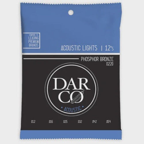 Darco - Phosphor Bronze Acoustic Guitar Strings - Light 12/54