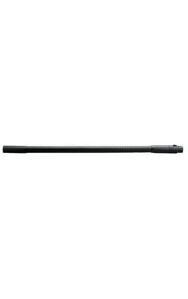 K&M Gooseneck - 400mm Long - 3/8" female threading with lateral cable entry terminating in a 3 pole bushing with NC3FX XLR spring bushing