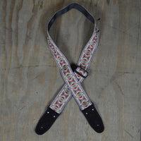 Colonial Leather - Jacquard Guitar Strap - Beige
