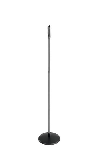 K&M Mic Stand Straight One Handed "Soft Touch" - Round Base
