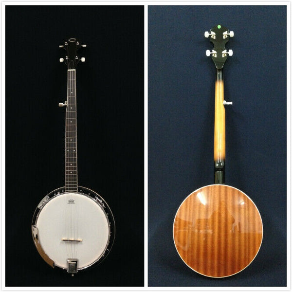 Caraya 5 string Banjo BJ-005 5-string Mahogany Resonator Banjo w/Lockable Hard Case