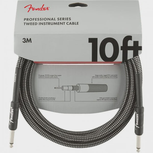 Fender - Professional Series 10' Instrument Cable - Gray Tweed