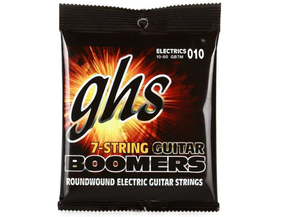 GHS - 7-String Boomers - Roundwound Electric Guitar Strings - 10/60