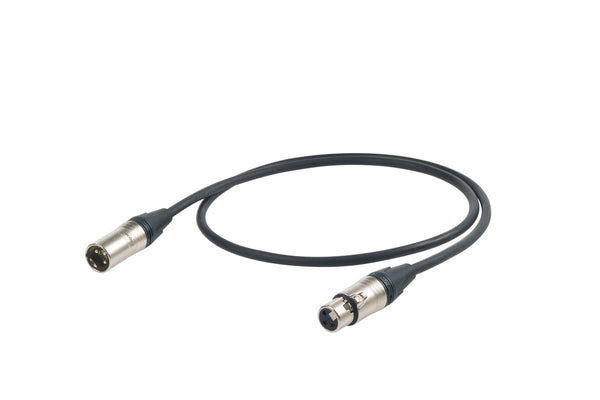 Proel Mic Lead FXLR > MXLR 5m 95% Braid Shield BK