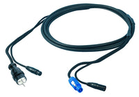 Proel 10A Mains Lead+Signal PCON+MXLR > TAPON+FXLR 20m