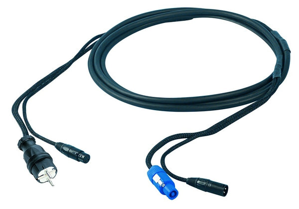 Proel 10A Mains Lead+Signal PCON+MXLR > TAPON+FXLR 20m