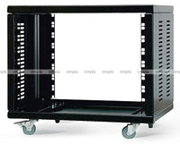 Proel Mobile 19" Rack 8U Side Vents + Castors BLACK - STUDIORK08