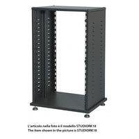 Proel Mobile 19" Rack 24U Side Vents + Castors BLACK - STUDIORK24