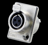 Mini XLR Connector 3 Pin Panel Mount FEMALE