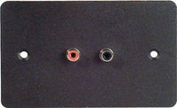 Wall Connector Plate 2 x RCA EMPTY Steel DARK GREY