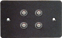 Wall Connector Plate 4 x BNC Empty Steel BLACK