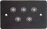 Wall Connector Plate 5 x BNC EMPTY Steel BLACK