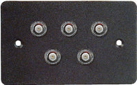 Wall Connector Plate 5 x BNC EMPTY Steel METALLIC GREY